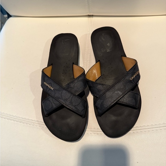 Coach Janine Sandals Black Gray 8.5 - Picture 2 of 8